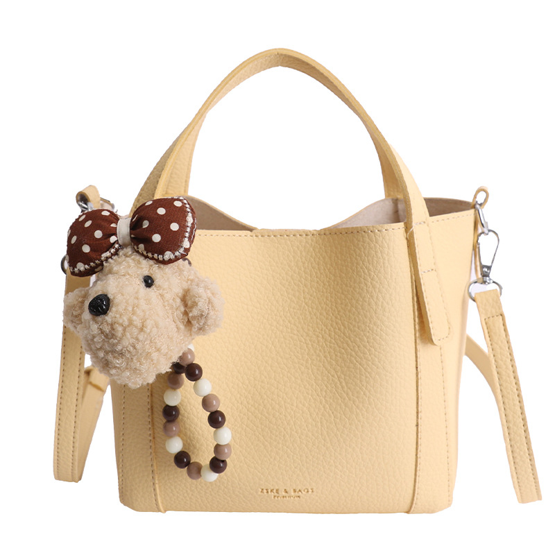 Nicho coreano litchi pattern bolso de cubo de mano mujer comercio exterior nueva moda alta textura ligera lujosa bolsa de mochila