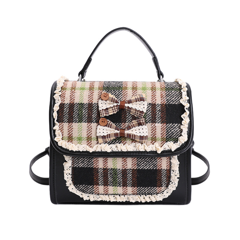 Coreano lindos arcos, mochila de encaje extranjero para niños y niñas, mochila mini para niños