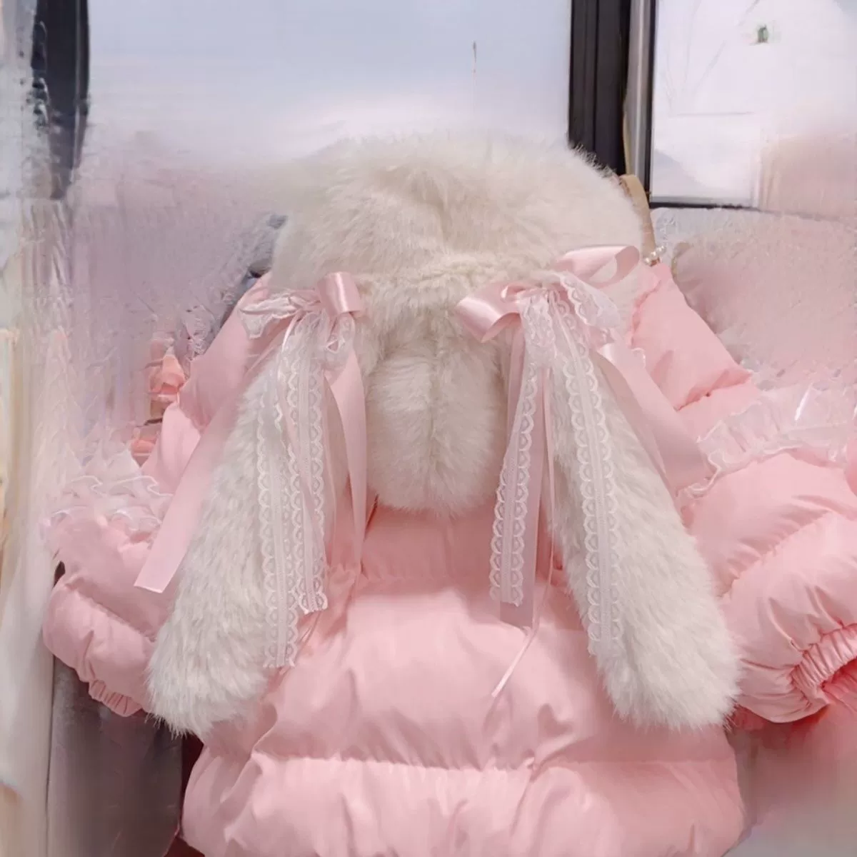 Новая девушка облачная пуховая хлопчатобумажная куртка подлинная осень-зима