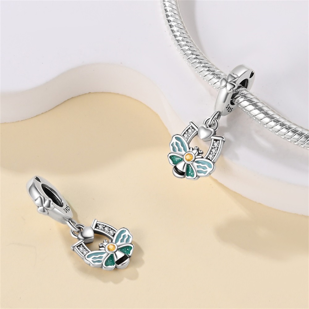 1 Piece 925 Sterling Silver Leaves Dragonfly Butterfly Pendant display picture 8