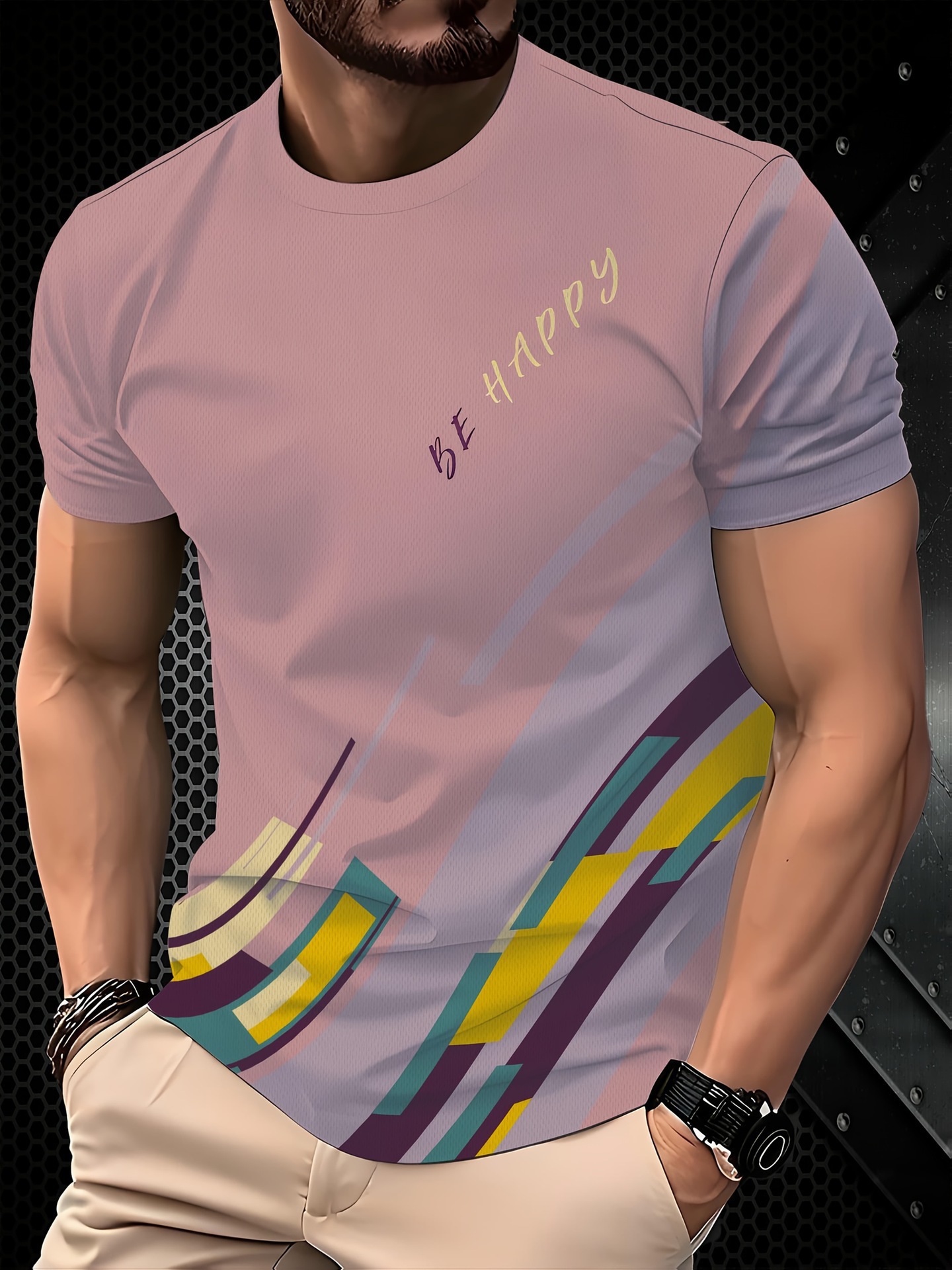 Summer Casual Fashion Men's T-Shirt Trendy 3D Printed Short Sleeve Top Los Angeles Los Angeles Simple Style_viptrois.com