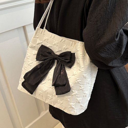 Korean ins bag women's 2024 new style trendy one-shoulder bucket bag women's versatile fashion tote bag women