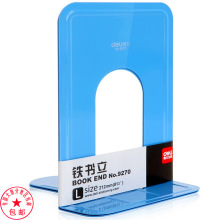 得力9270铁书立8.5寸书靠文件挡板学生书挡板办公桌面金属书架2片