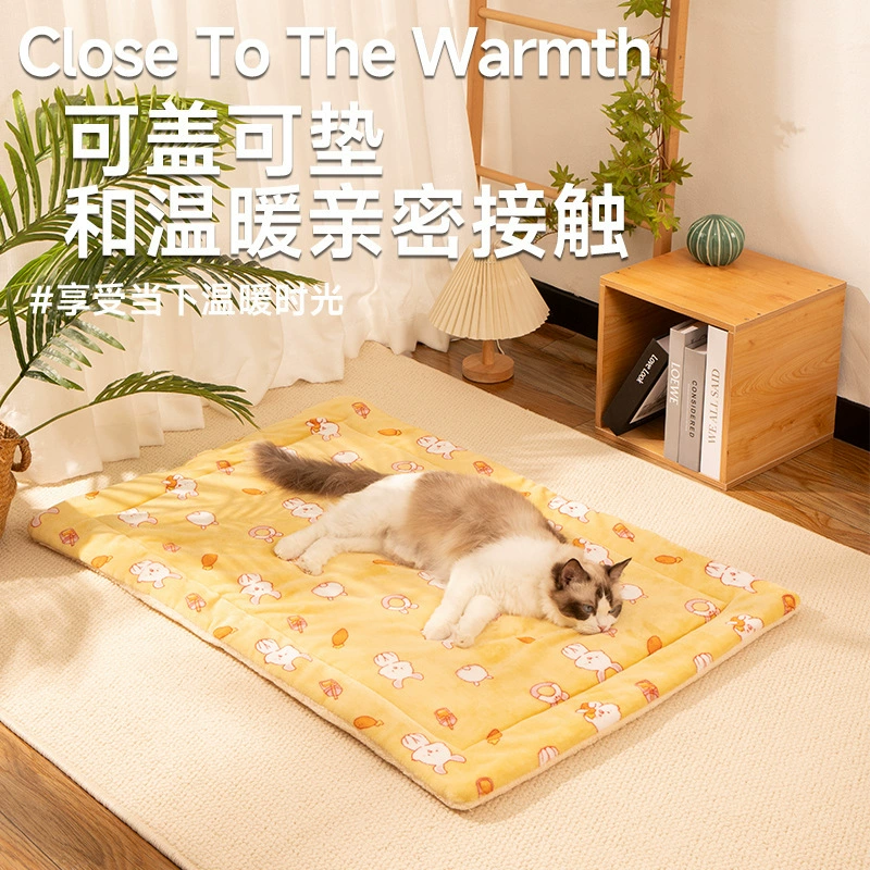 Домашние питомники кошки фланелевые коврики одеяла осенние и зимние модели утолщенные, теплые и крышки могут быть покрыты собаками