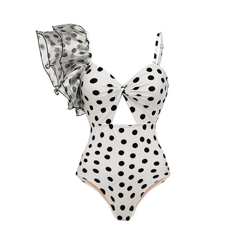 Women's Elegant Lady Polka Dots 2 Pieces Set One Piece Swimwear display picture 3