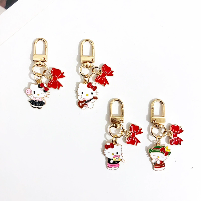 Плюшевый котик Hello Kitty, Санрио, изысканная кукла, брелок, милый аксессуар