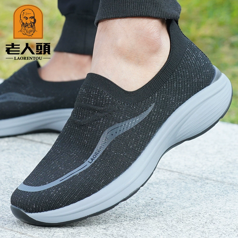 Мужская обувь для пожилых людей Летняя летающая сетчатая обувь для лапши легкая мягкая подошва удобная повседневная спортивная обувь для мужчин 889330