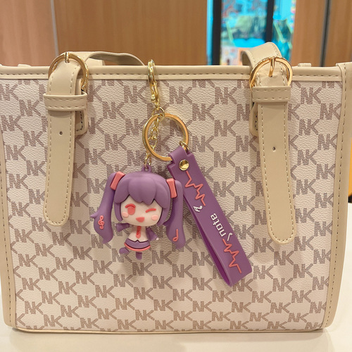 Anime Initial Doraemon Keychain Charm Wholesale Keychain Pendant Silicone Cute Car Internet Celebrity Creative