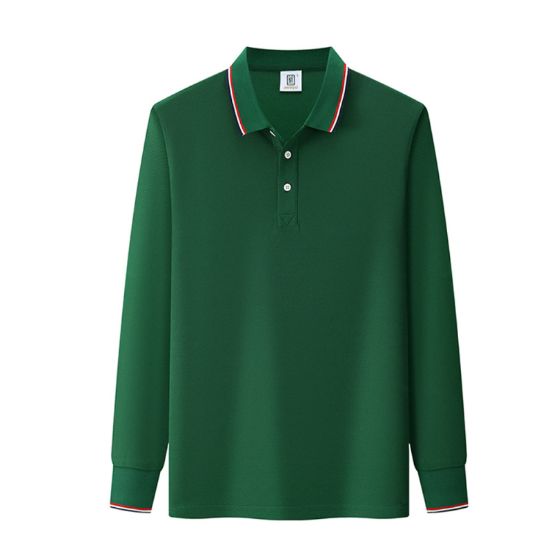 翻领工装长袖polo衫定制工作服厂服T恤广告衫文化衫刺绣印logo字|undefined