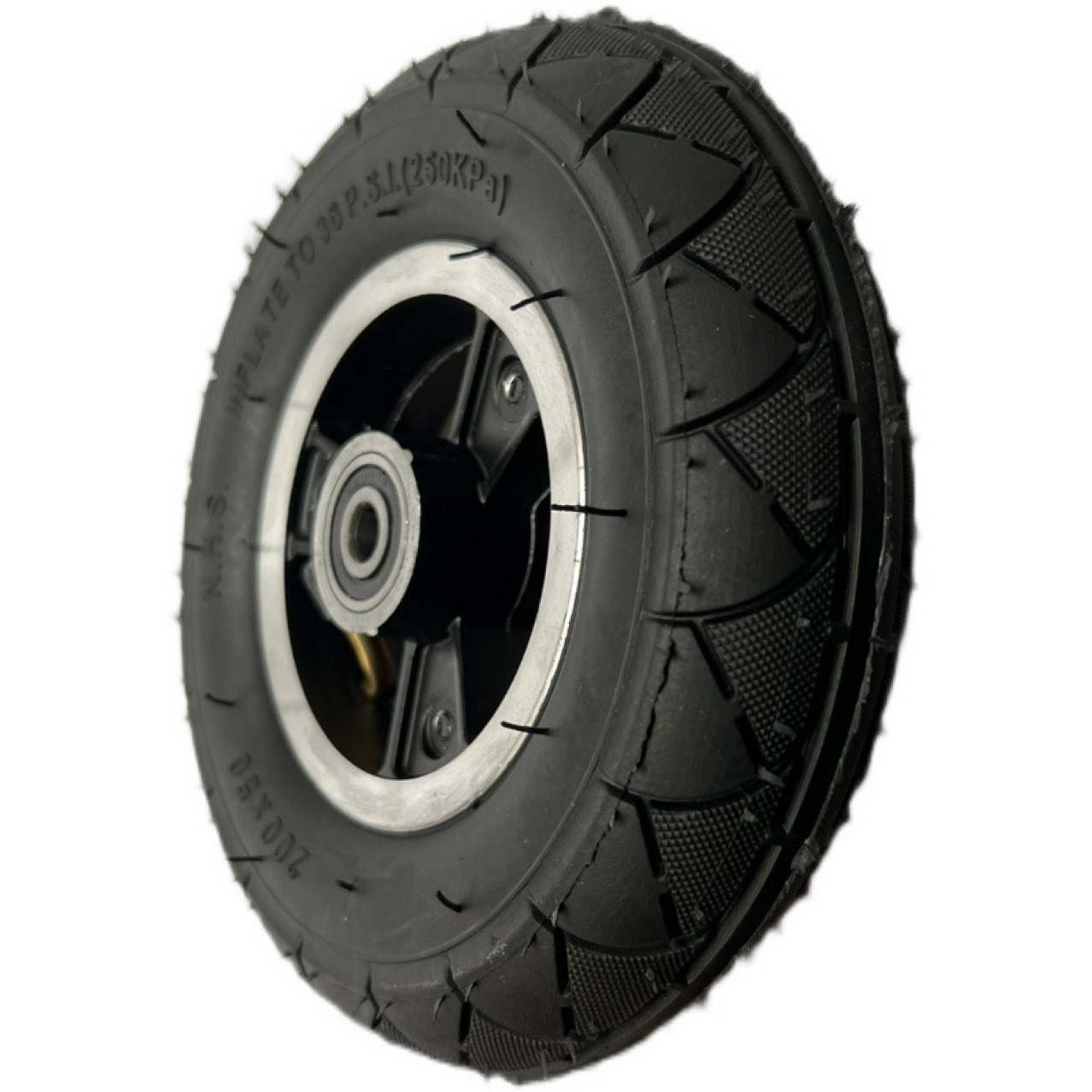 8寸铝合金充气胎 200x50前轮 小海豚 轮椅车前轮