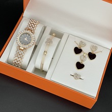 爱心饰品套装YJzb女士石英表时尚饰品配件套装爆款镶钻手表项链