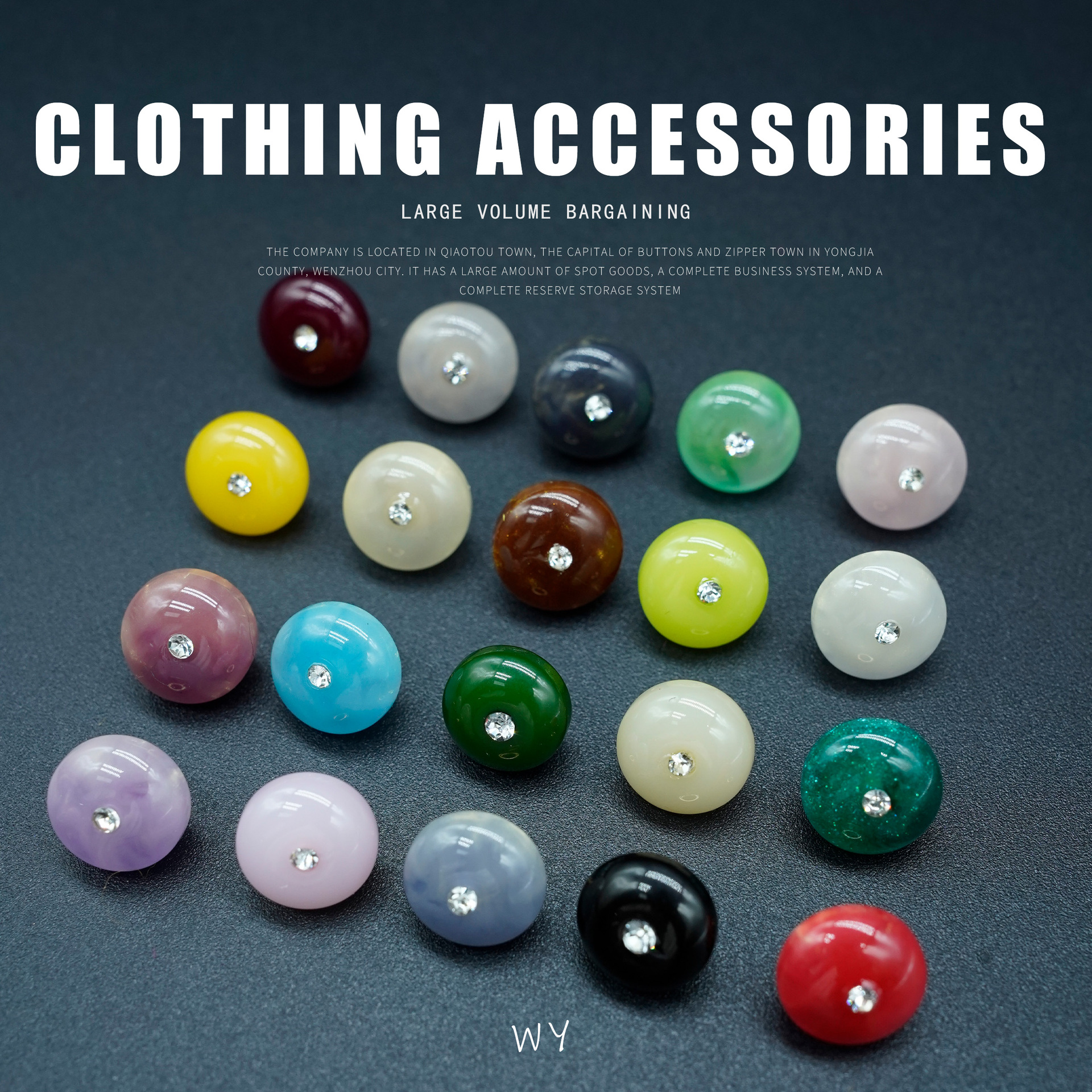 镶钻优朵糖果色树脂钮扣diy女针织开衫衬衫扣旗袍扣裙子纽扣批发