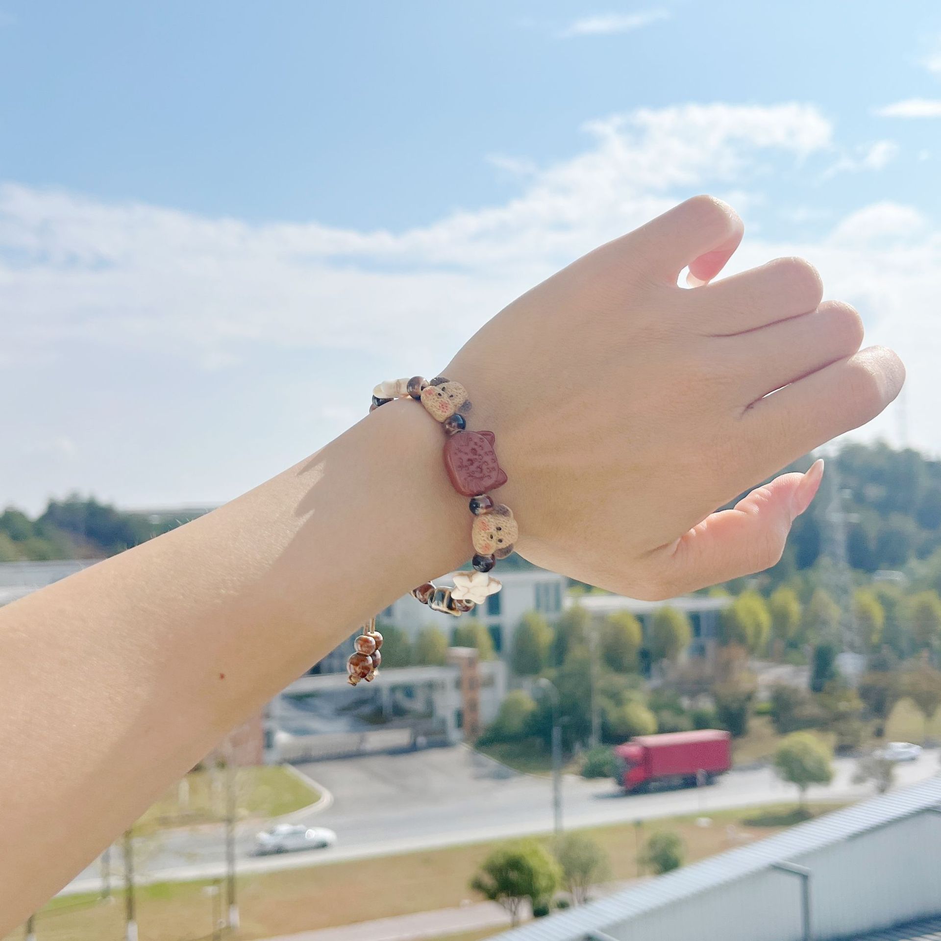Bracciale di coppia gatto e cane in ceramica per migliori amici_voghion.com
