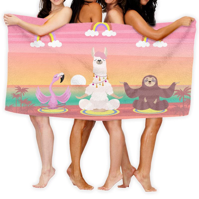 Sloth Alpaca Flamingo Beach Towel Oversized Microfiber Soft Large Absorbent Bath Towel Swimming Pool Bathroom Towel Sloth Alpaca Flamingo Beach Towel Oversized Microfiber Soft Large Absorbent Bath Towel Swimming Pool Bathroom Towel