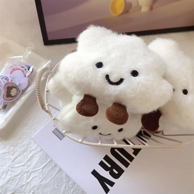 Bolsa de muñeca de peluche colgante llavero adorable broche accesorios llavero joyas colgante de peluche bolso escolar
