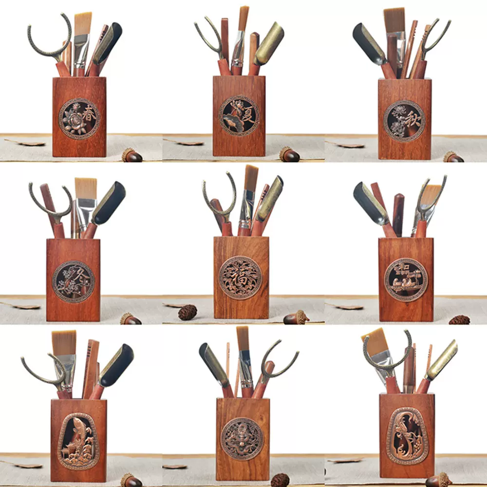 花梨木茶道六君子套装泡茶工具 茶具配件茶刀茶夹茶刷茶勺批发