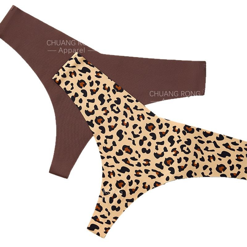 Ropa interior tipo tanga de estilo europeo y americano para mujer, sin costuras, sexy, de seda helada, bragas invisibles de cintura baja para deporte, yoga y fitness.