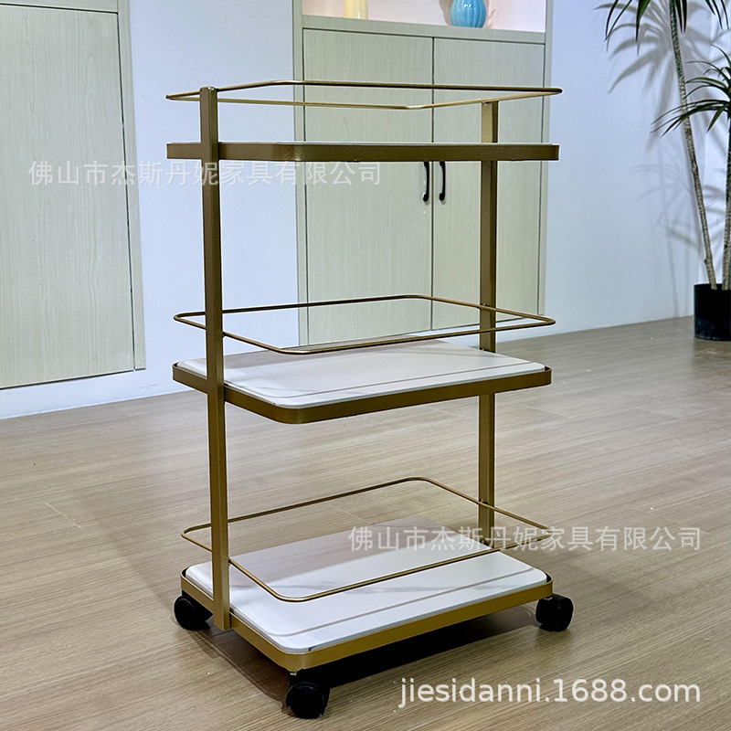 Estante de almacenamiento multicapa de piso de carro pequeño móvil para almacenar hardware de acabado y almacenamiento de paneles de mármol con ruedas