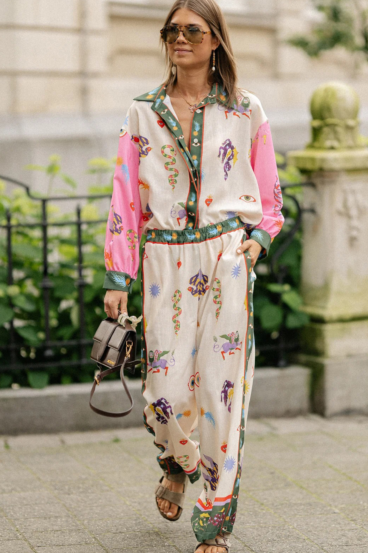 Pant Co-ord Set Sets Type Holiday Women's Casual Vacation Animal Abstract Polyester Printing Pocket Pant Co-ord Set Pants Sets