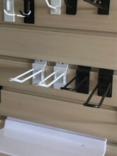 加厚铁片U型槽板钩/双线槽板挂钩平行线挂钩超市商品挂架钩子黑色