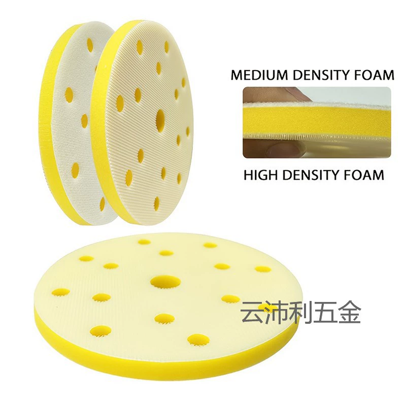 Трансграничный источник 6 дюймов 15 отверстий двухсторонний бархатный буфер самоклеящийся диск наждачная бумага мягкий коврик для автомобильной краски
