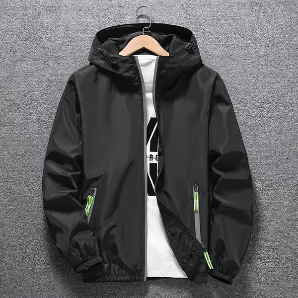 Wholesale Reflective Zipper Outdoor Windbreaker New Spring and Autumn Men's Large Size Jacket Youth Trendy Jacket with Picture Printing