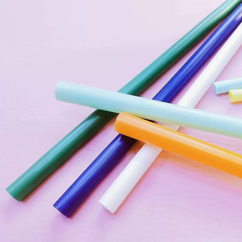 厂家直供彩色塑料奶茶吸管可重复使用马卡龙色PP吸管