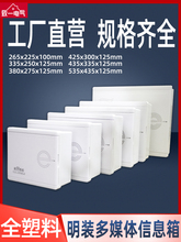多媒体箱集线箱明装全塑料弱电箱塑胶网络箱布线箱家用小号壁挂式