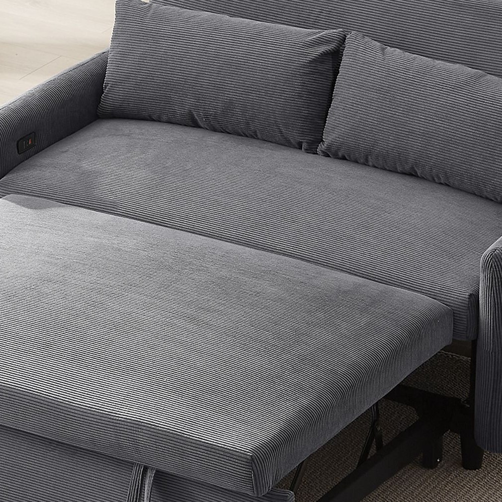 Casa pequeña sala de estar dormitorio plegable invisible sofá princess beige tecnología impermeable tela de terciopelo función sofá cama