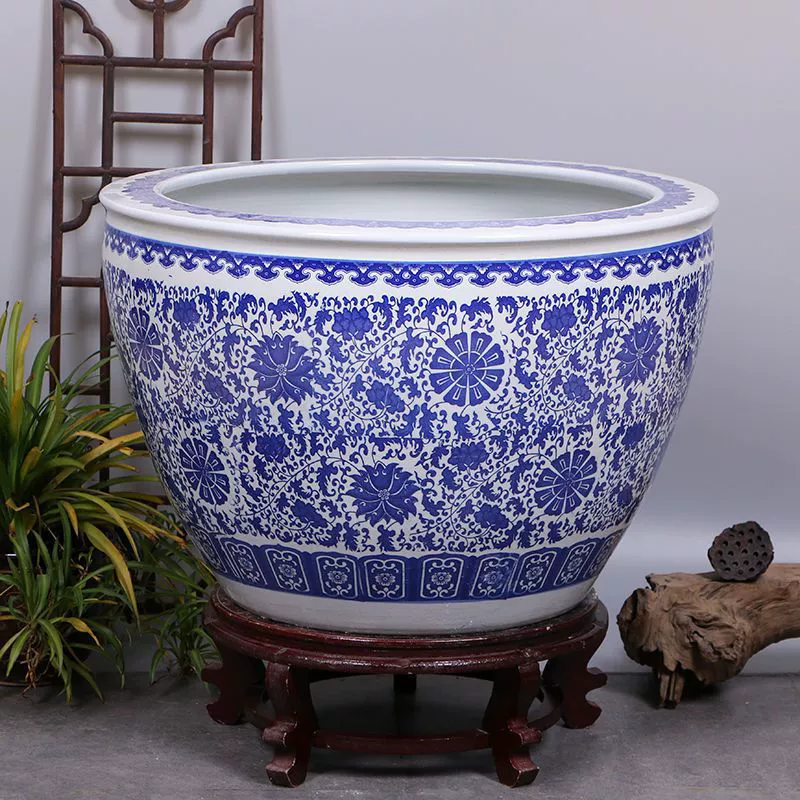 Керамический аквариум из лотоса в Цзиндэчжэнь