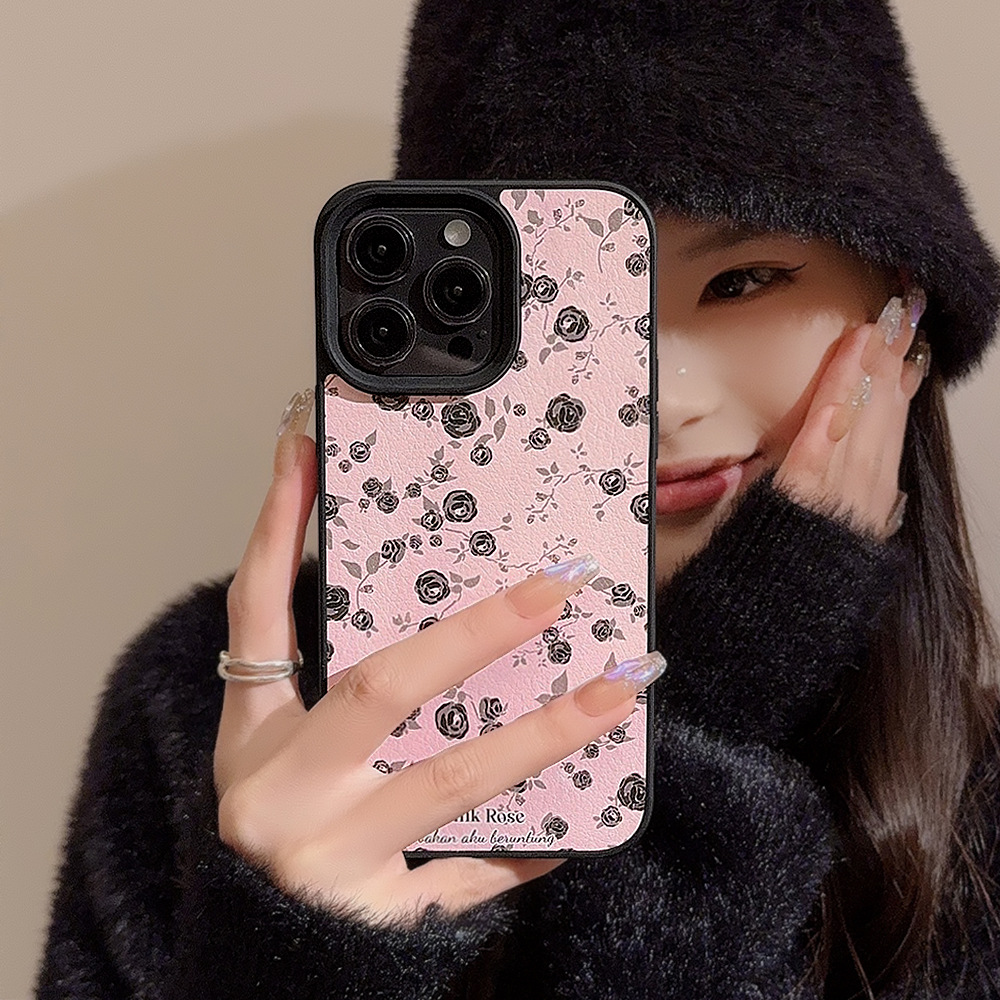 Protective Phone Case With Rose Flower Design For Iphone_voghion.com