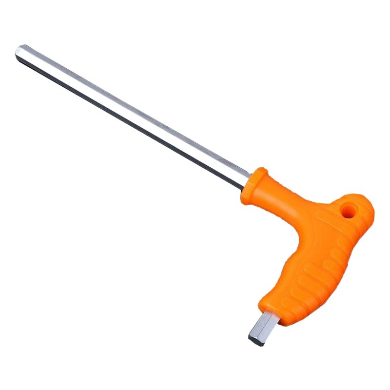 Метрический шестигранный ключ с плоской головкой и шаровой головкой Т-образная пластиковая ручка Шестигранный ключ Туннельная монохромная костыль с шестигранной ручкой