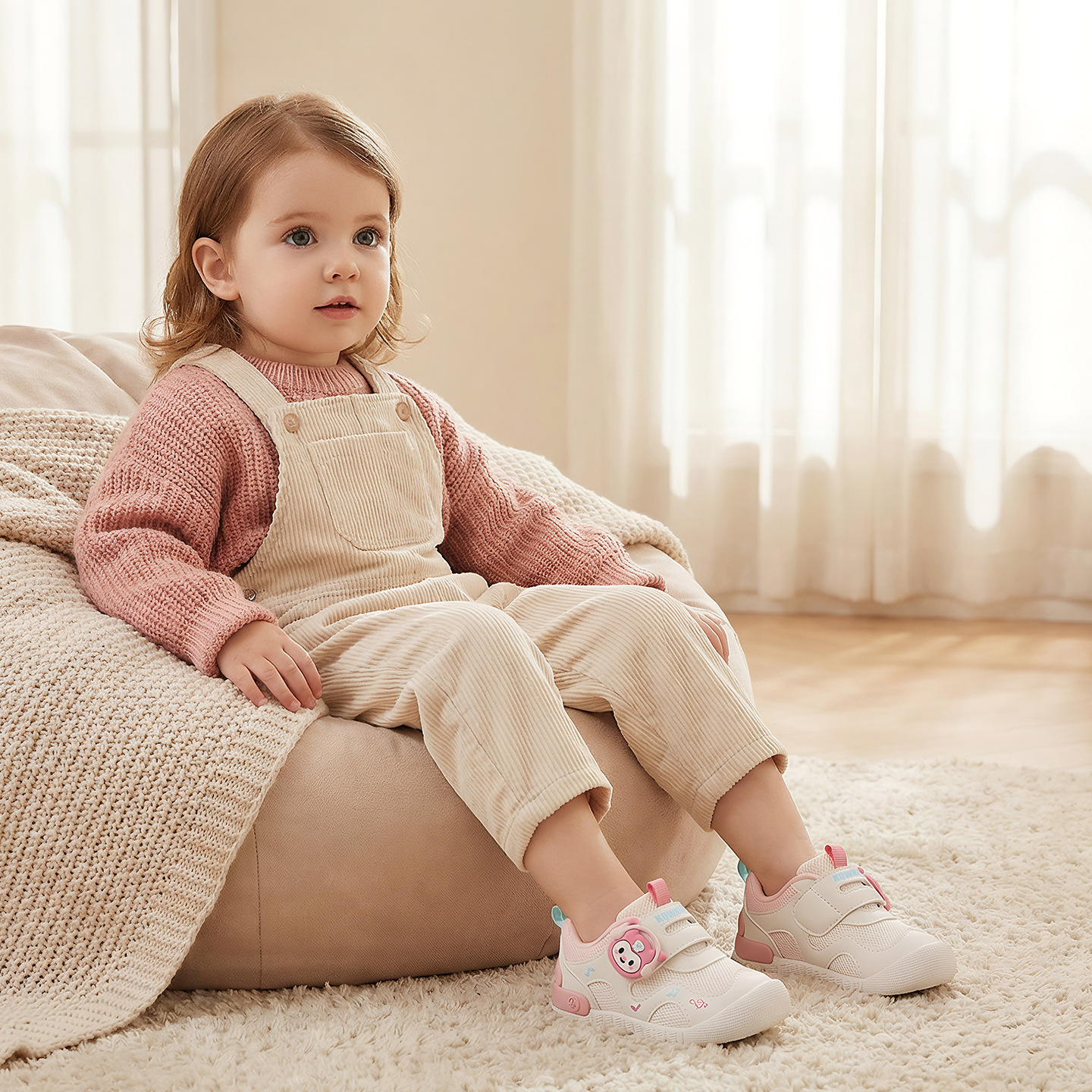 Zapatos infantiles para bebés niñas 2026 primavera y otoño nuevos zapatos funcionales de suela blanda zapatos para niños zapatos clave para bebés transpirables