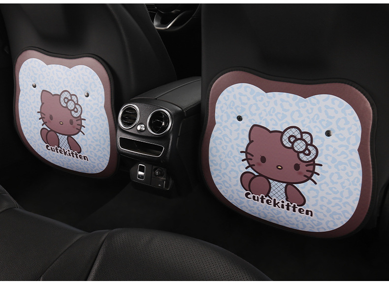 Kt Little Cat Lady Cute Cartoon Car Seat Back Anti-Kick Pad Car Seat Back Anti-Stain Pad Rear Seat Anti-Kick Mat