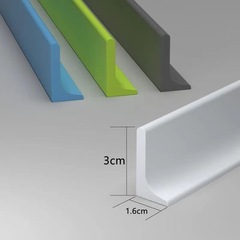 L型防水バー浴室トイレ台所シャワー室床床面ゴム中実隔水防水バー
