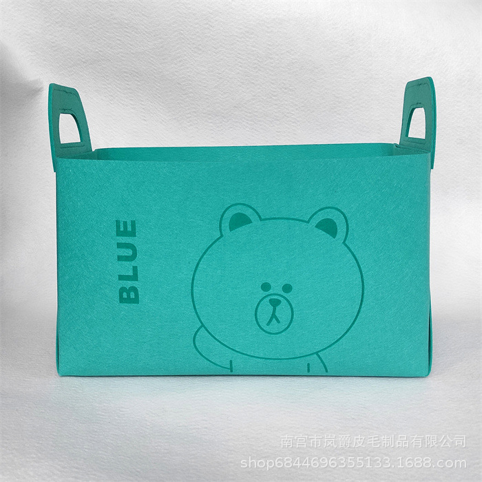 3MM car trunk bear cartoon self-adhesive bag sundries car folding large storage box cover snack storage