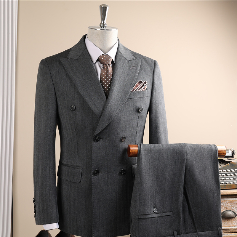 Sophisticated Men's Tailored Suits Comfortable Fit Blazer For Wedding Formal Business Interview Professional Wear_voghion.com