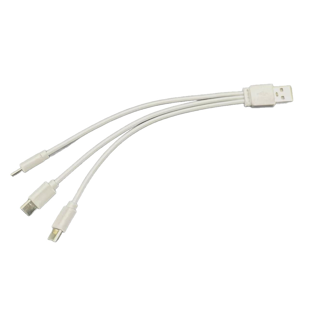 3-in-1 USB to Triple Type-C Charging Cable, Type-C Data Cable, PVC, Lithium Battery, USB Charging Cable - 6