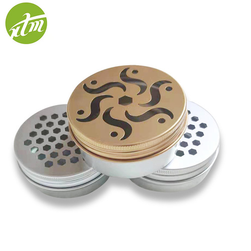 60ML hollow aluminum box air freshener refrigerator deodorizing packaging box 68*25*0.3 threaded metal box wholesale