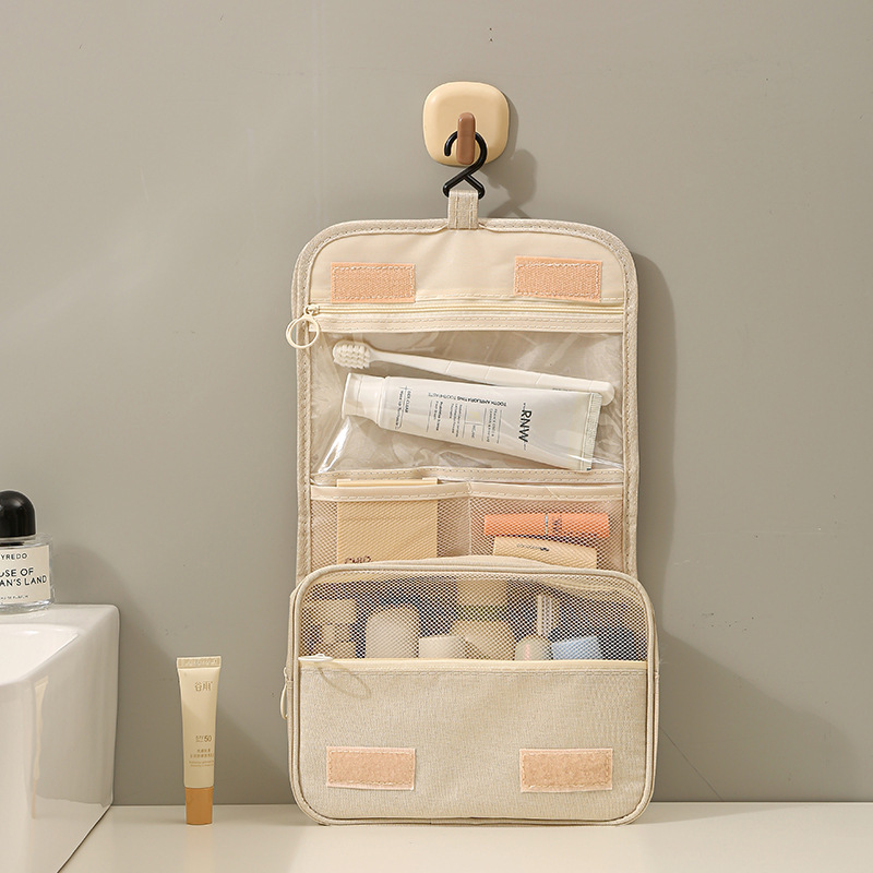 工場直販旅行化粧品トイレタリーバッグ化粧品バッグ収納袋洗えるフックバッグ乾湿分離ポータブルポータブル|undefined