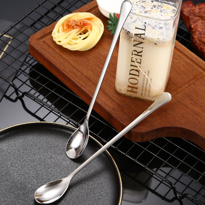 Lång sked i rostfritt stål för kaffe och honung_voghion.com