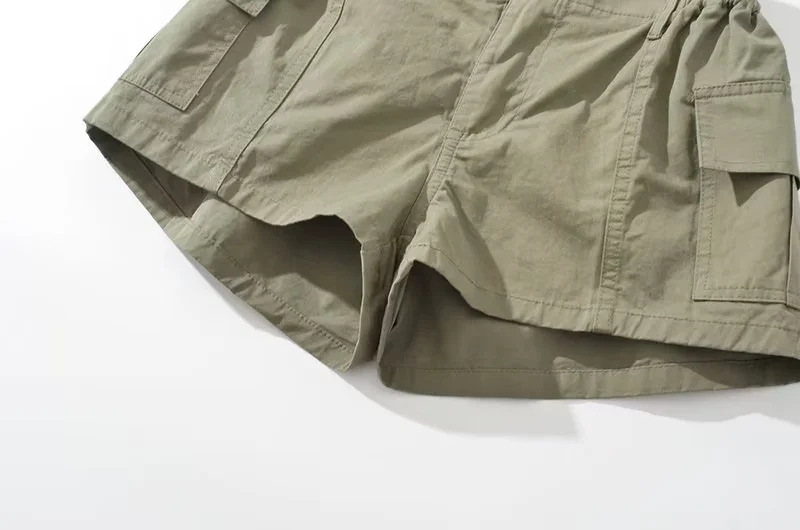 308g Weight Shorts Pants Length Cotton Fabric Type High Waist Waist Line Casual Pants, Cargo Pants, Shorts Pants Type Inelastic Elasticity Daily Occasion Regular Fit Fit Type Solid Color Pattern Summer Season Women's Gender Streetwear Style Women's Daily Streetwear Solid Color Shorts Casual Pants Cargo Pants Shorts 6