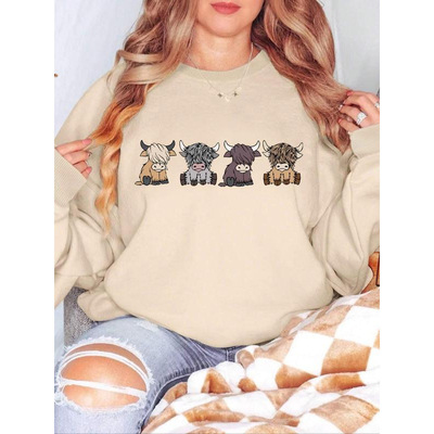 L 51869 Cow print oversized sweatshirt 奶牛紋 Oversized 衛衣