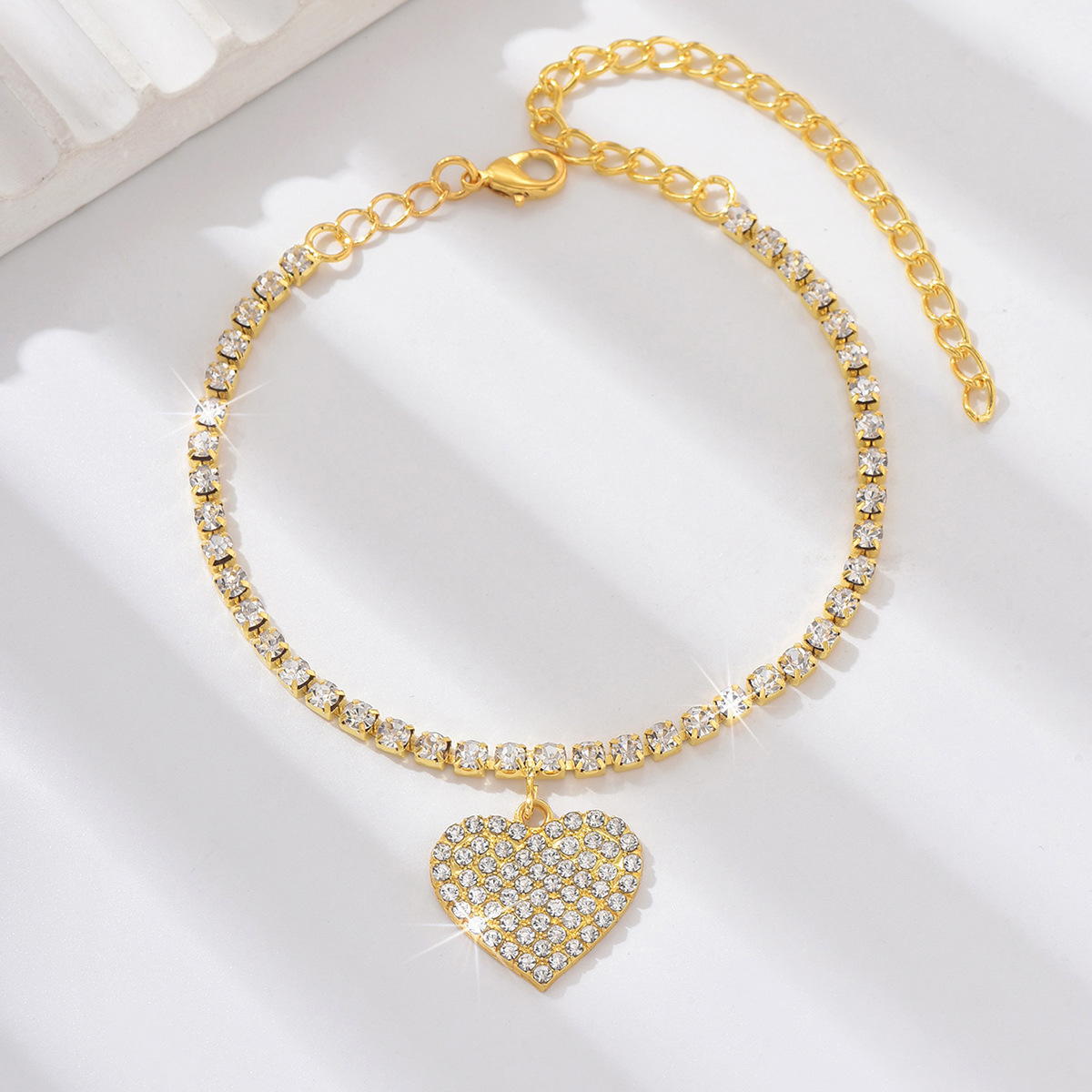 Europa y los Estados Unidos tendencia transfronteriza tobillas de diamante multicapa in joyería de viento mujer moda amor tobillas Ankle image 4