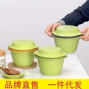 Wangu Ceramic Household Small Clay Pot for Open Flame Gas Stove, Green Glaze Ceramic Clay Pot, Japanese Imported Clay Pot for Rice and Soup