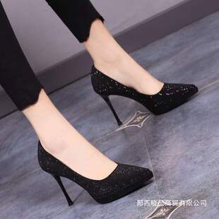 ��ɫ�߸�Ь��ˮ̨��ЬŮ2025�¿�ˮ荻鼆����Ь12cm���������Ь