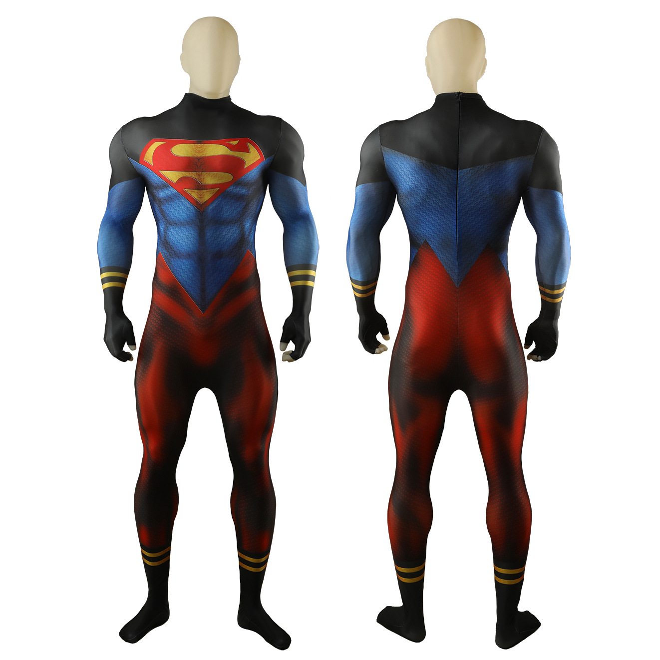 DC超人钢铁之躯衣服万圣节cosplay紧身衣舞台服连体衣编号001