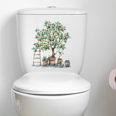 梵汐新款fun-m99小清新盆栽綠植花朵葉子馬桶貼家居美化牆貼紙