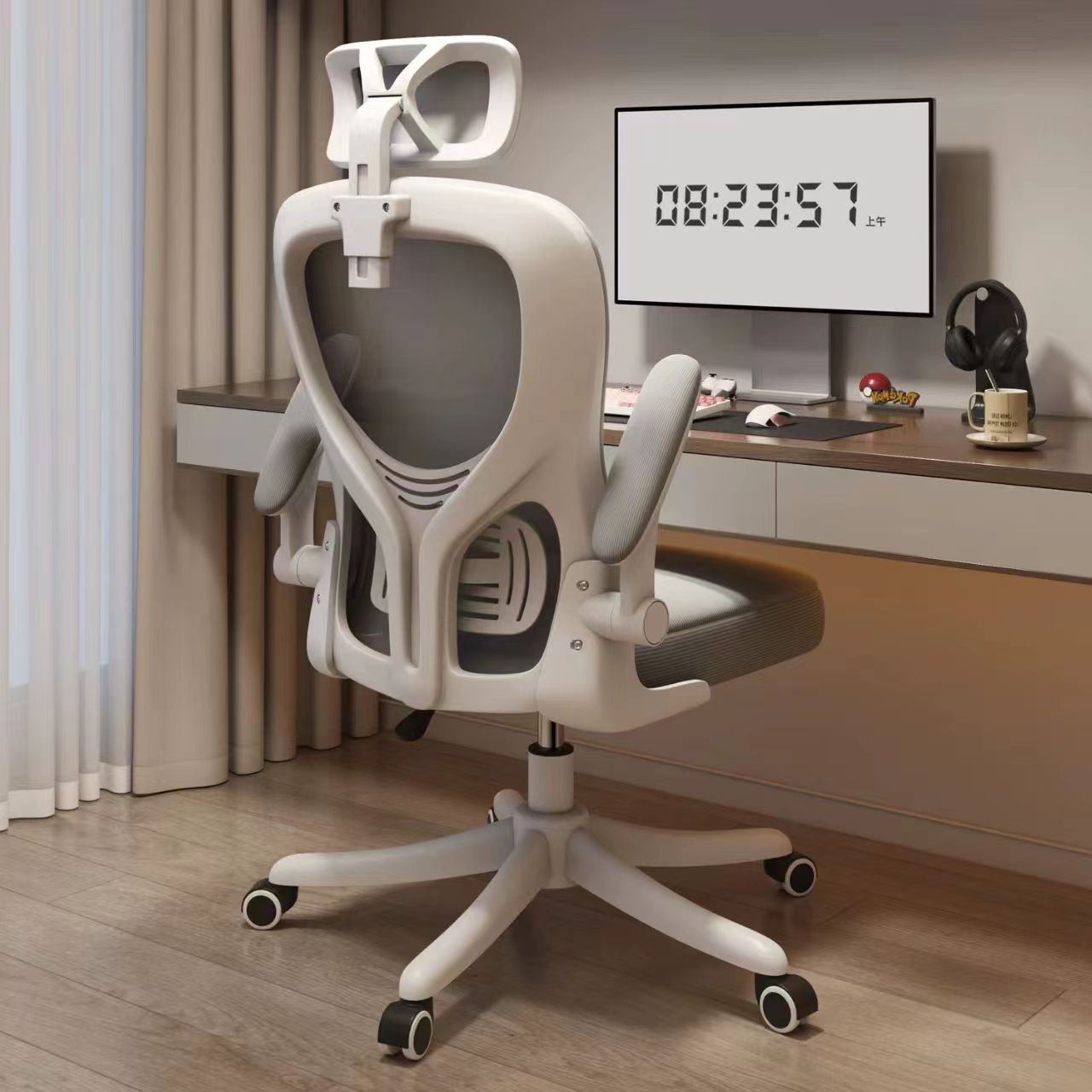 Computer Chair, Home Ergonomic Chair, Swivel Office Chair, Comfortable for Long Sitting, Gaming Chair, Dormitory Study Chair with Backrest
