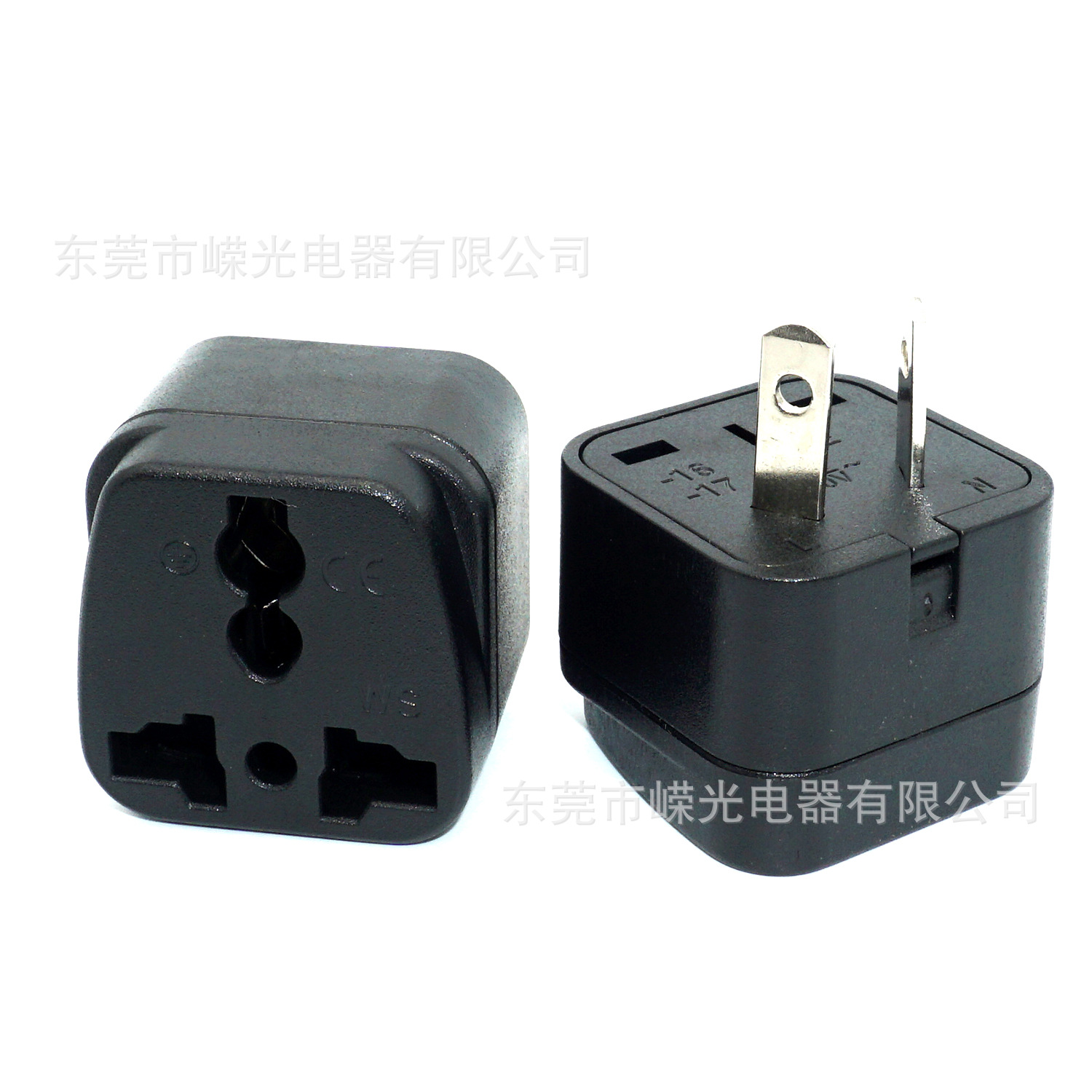 WS-17八字国标澳标转接头中国转英国美国德国电源转接头带保护门